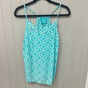 Beautiful light blue/green Escapada medium sleeveless top